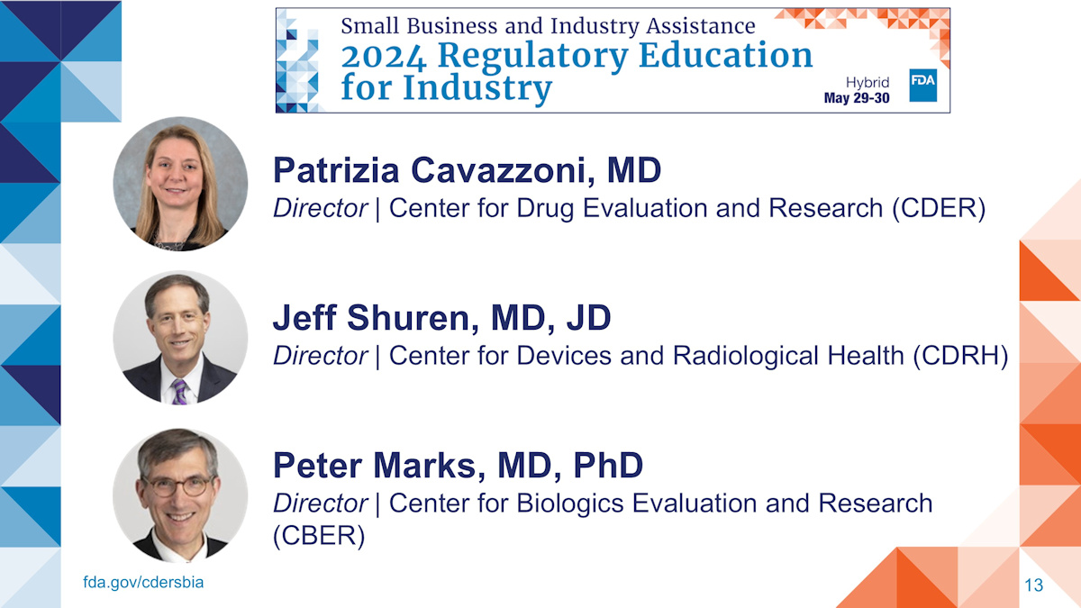 FDA Regulatory Education for Industry (REdI) 2024 Conference – Plenary and Drugs Track