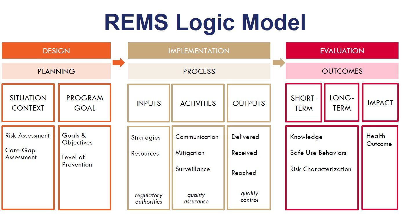 Putting the Pieces Together: REMS Logic Model in REMS Design, Implementation, and Evaluation