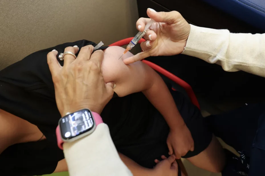 Patient receiving injection